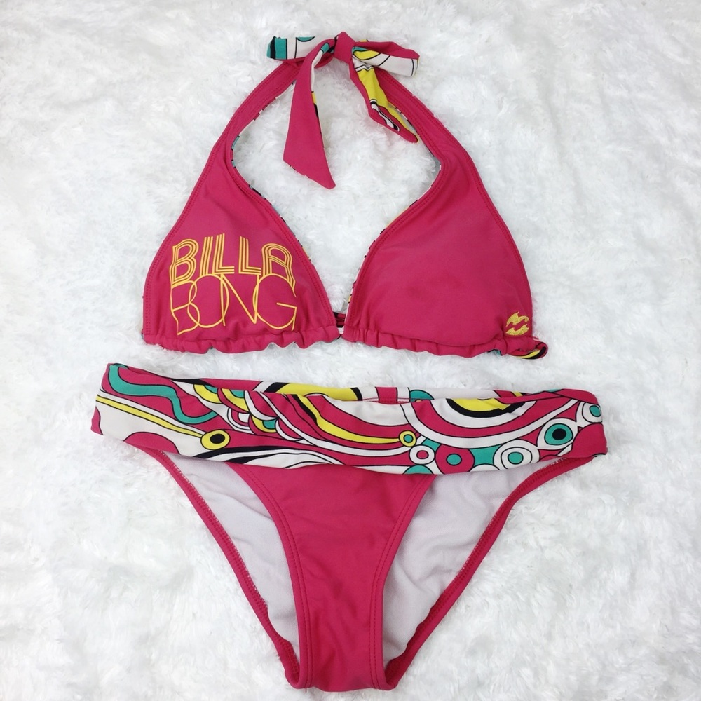 Billabong Bikini Pink Reversible Juniors Medium